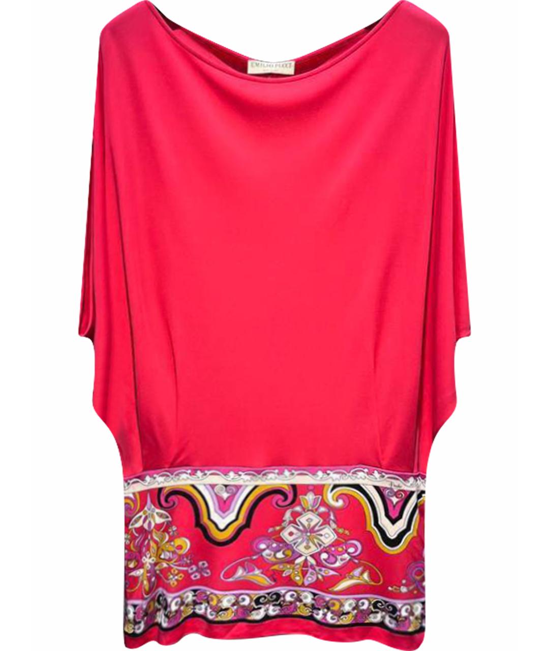 EMILIO PUCCI Розовая вискозная футболка, фото 1