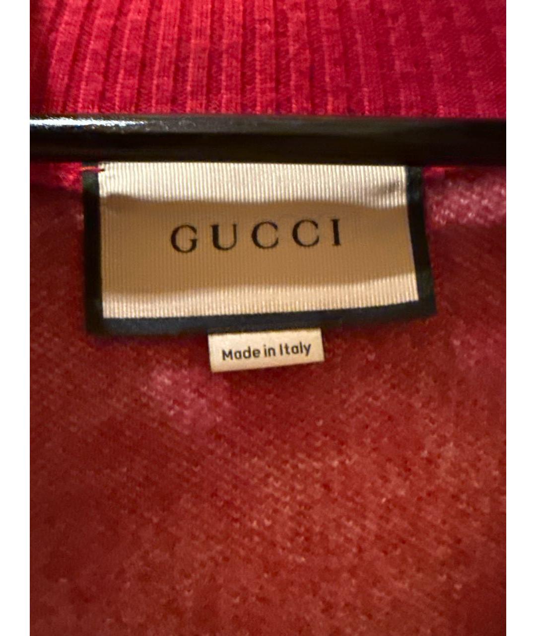 GUCCI Красный шерстяной кардиган, фото 7