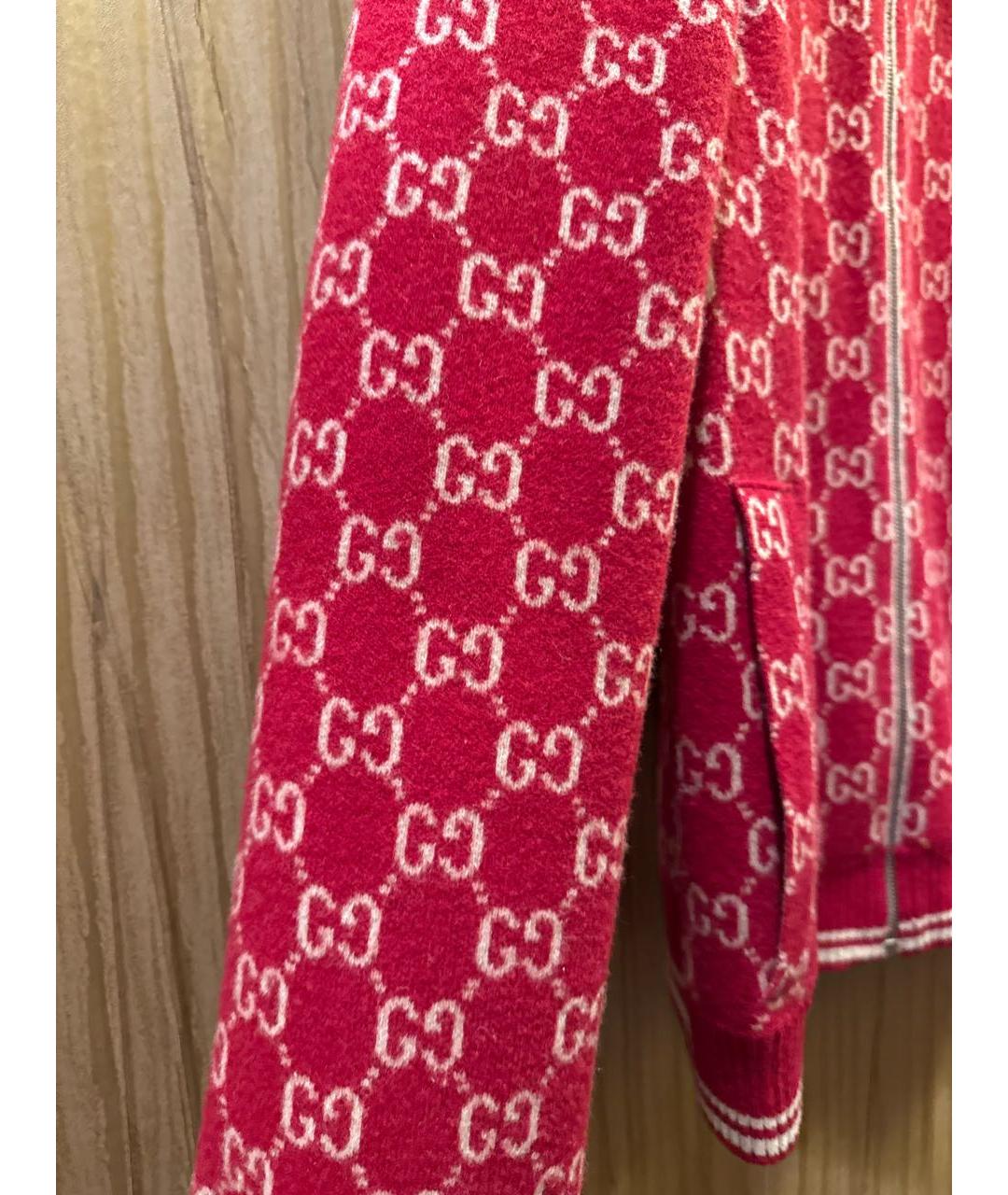 GUCCI Красный шерстяной кардиган, фото 3