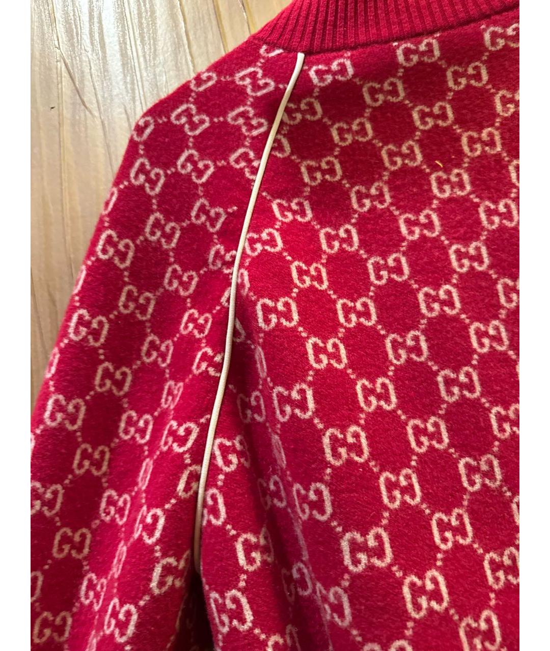 GUCCI Красный шерстяной кардиган, фото 6