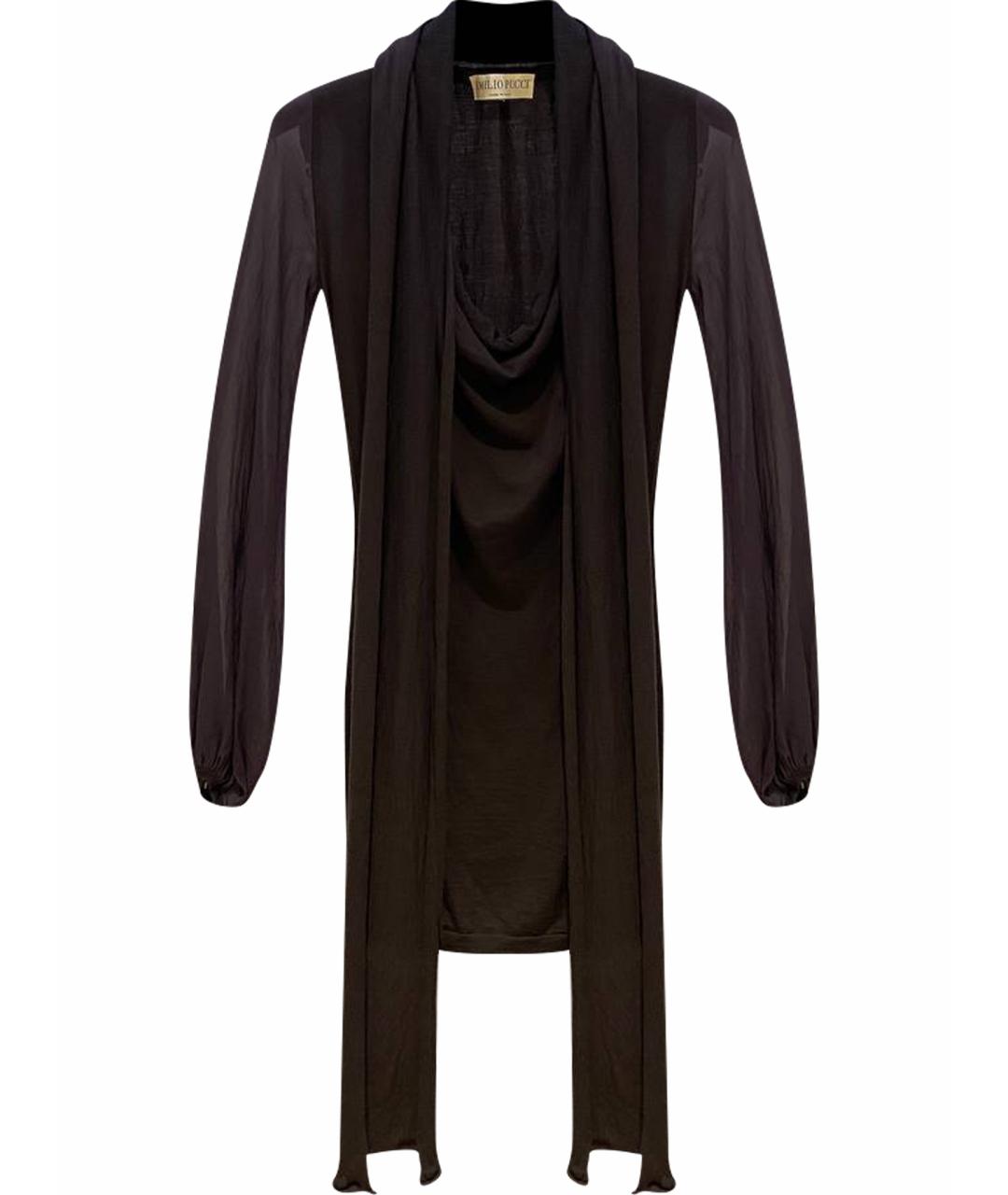 EMILIO PUCCI Коричневое кашемировое вечернее платье, фото 1