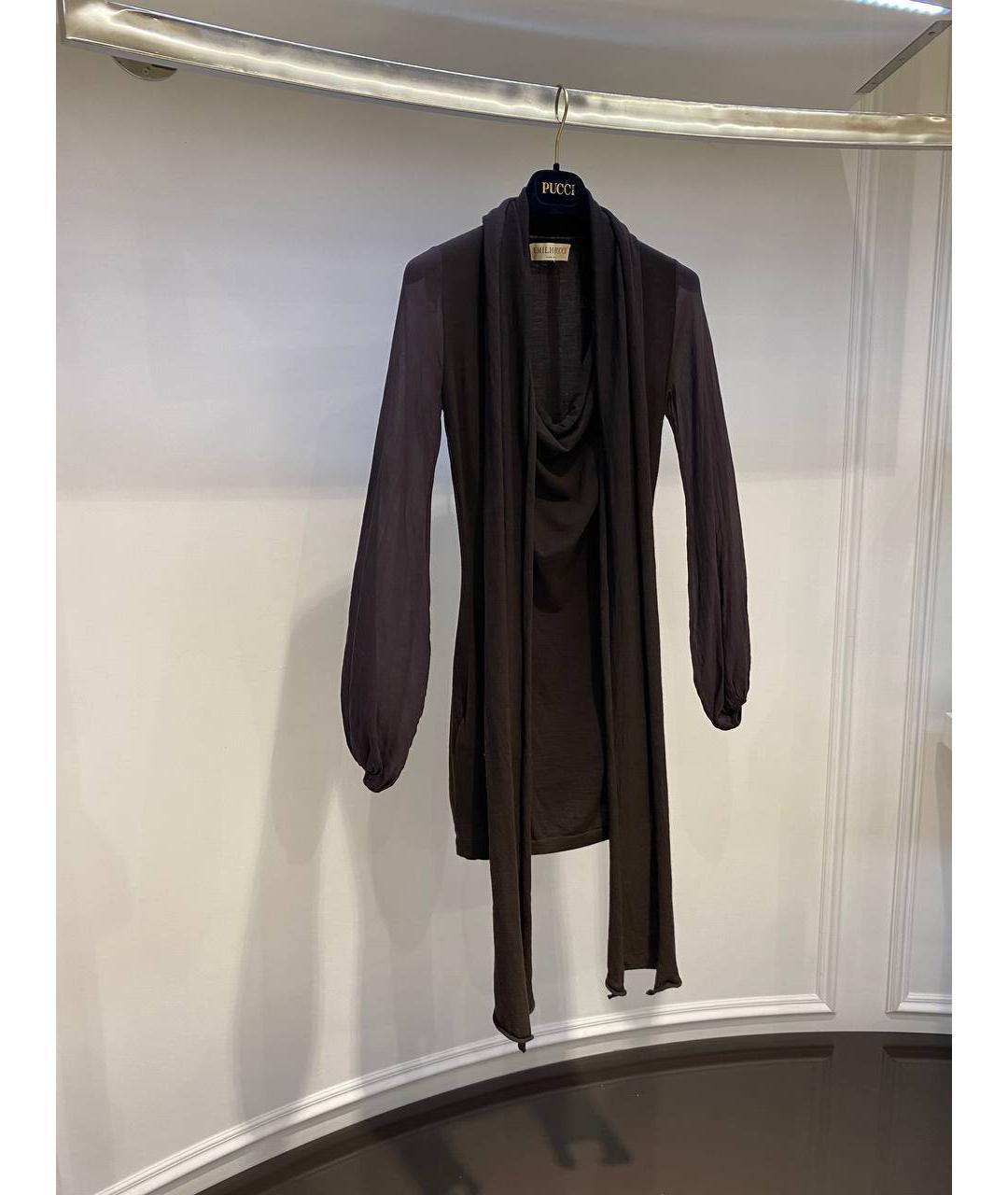 EMILIO PUCCI Коричневое кашемировое вечернее платье, фото 2