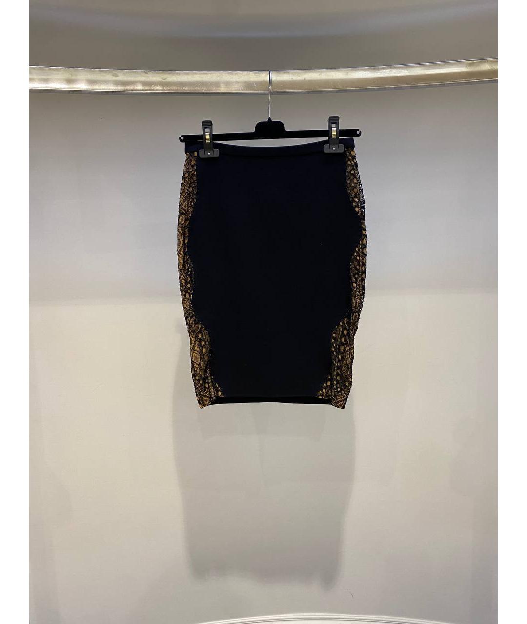 EMILIO PUCCI Черная шерстяная юбка миди, фото 3