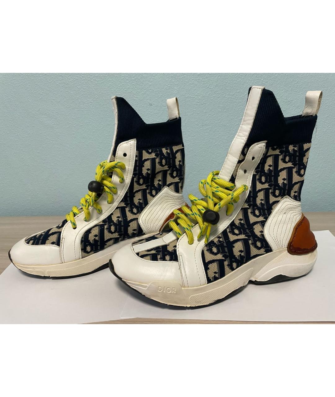CHRISTIAN DIOR Мульти текстильные кеды, фото 4