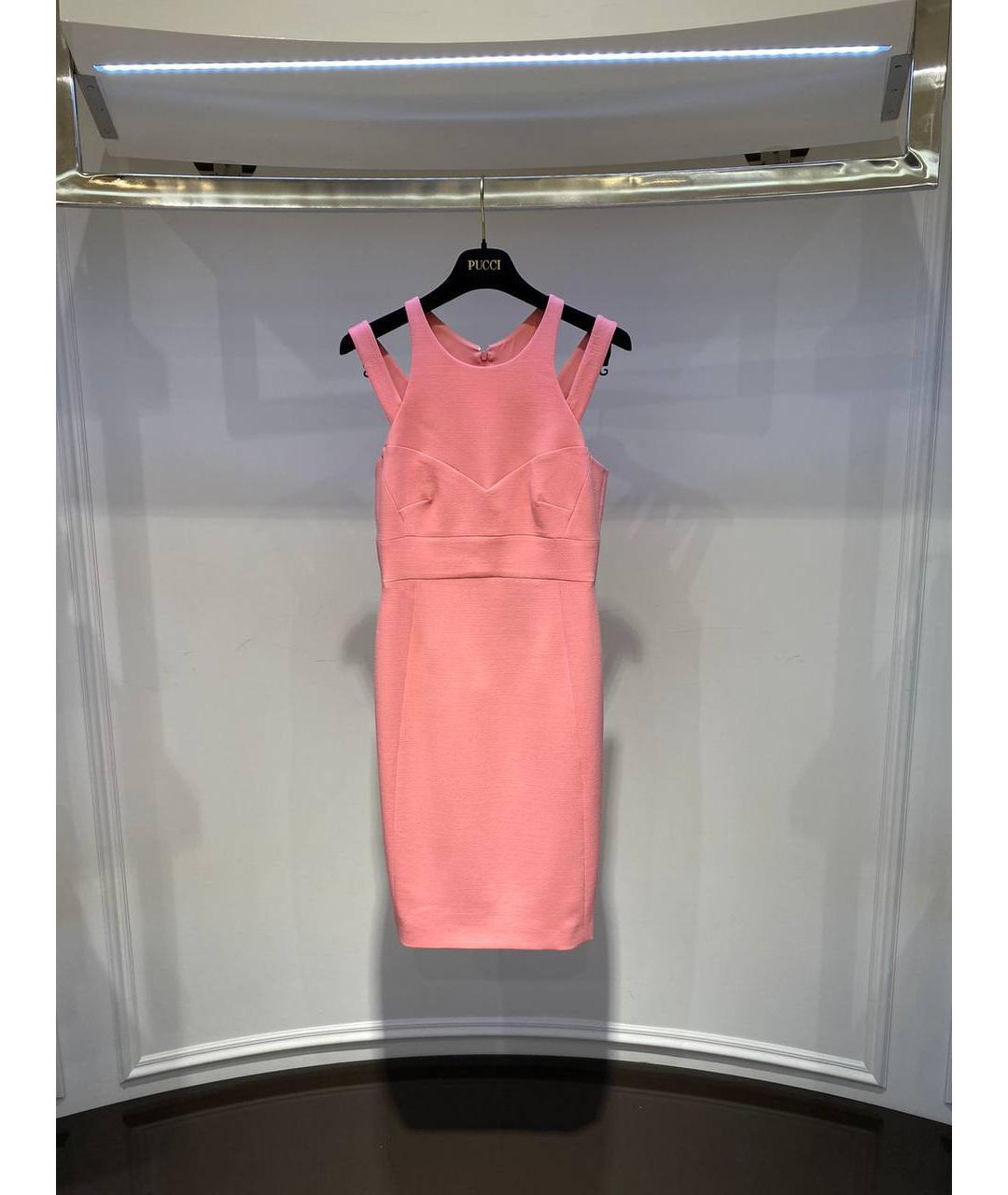 EMILIO PUCCI Розовое шерстяное вечернее платье, фото 4