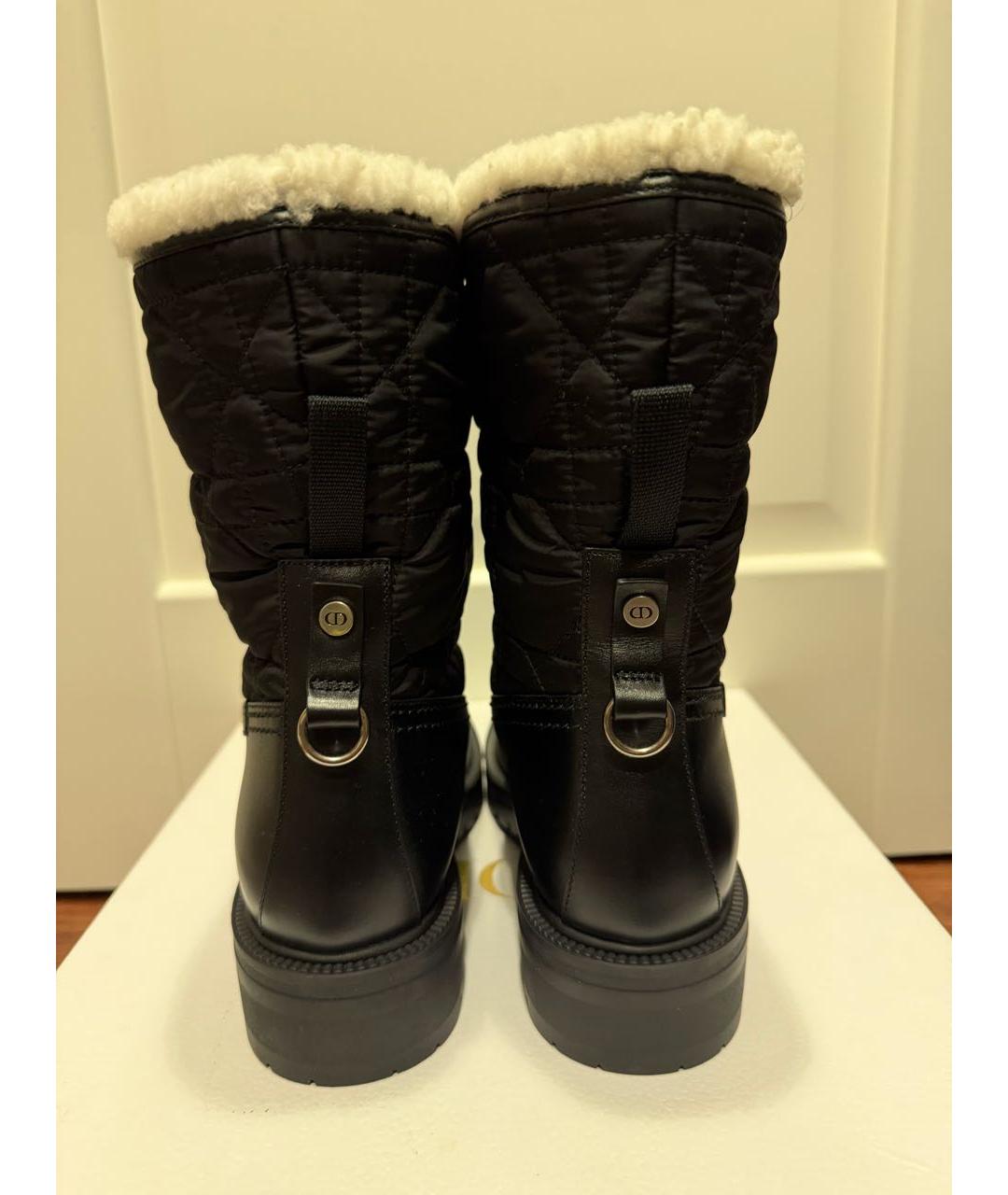 CHRISTIAN DIOR Черные текстильные сапоги, фото 3