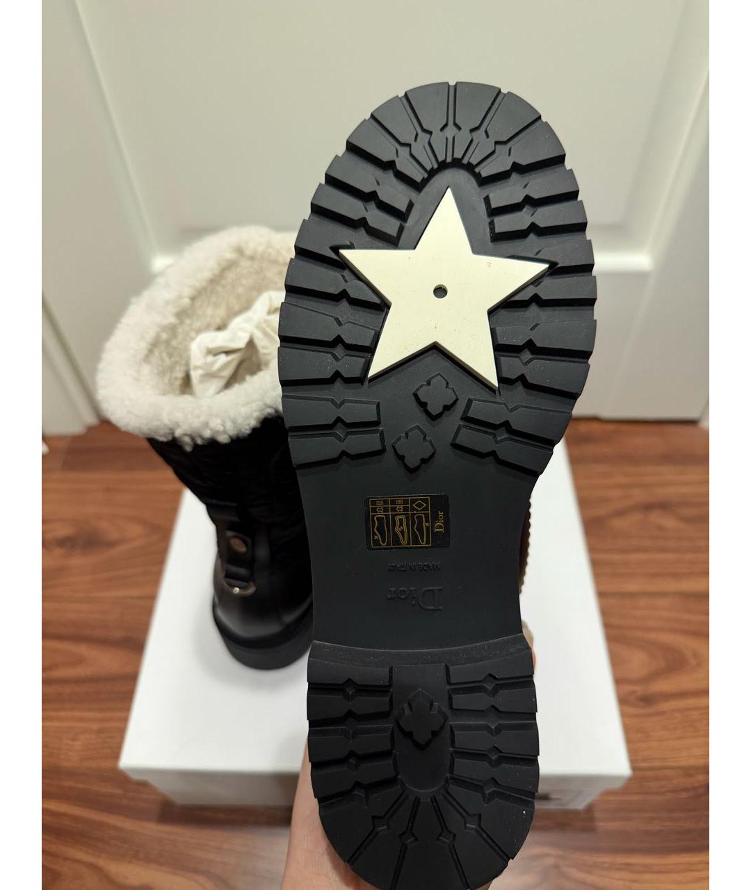 CHRISTIAN DIOR Черные текстильные сапоги, фото 4