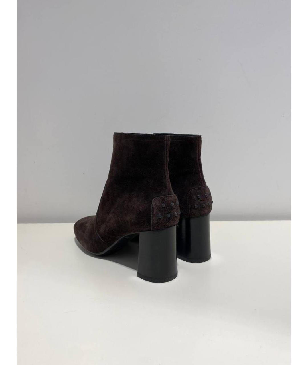 TOD'S Коричневые замшевые ботинки, фото 3
