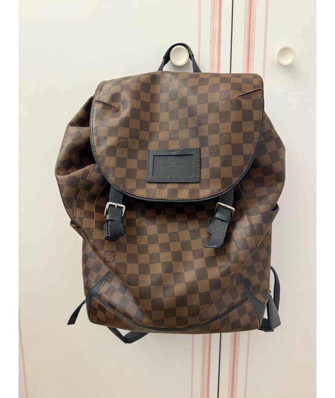 LOUIS VUITTON Коричневый кожаный рюкзак, фото 5