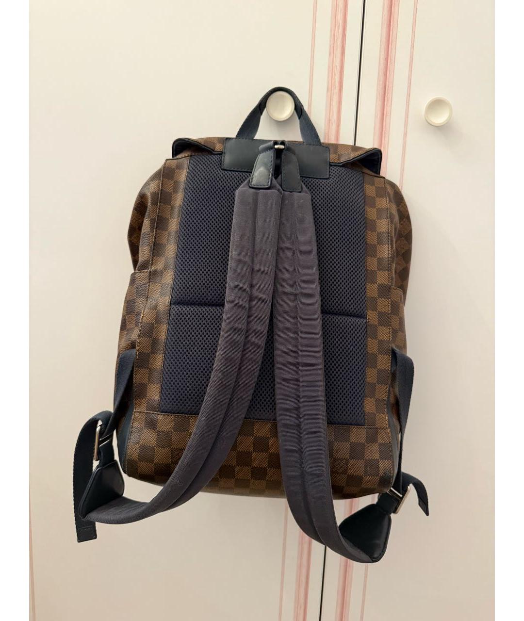 LOUIS VUITTON Коричневый кожаный рюкзак, фото 3