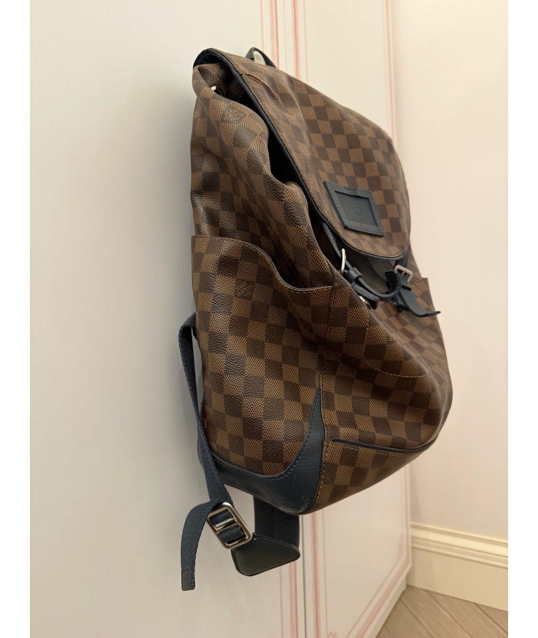 LOUIS VUITTON Коричневый кожаный рюкзак, фото 2