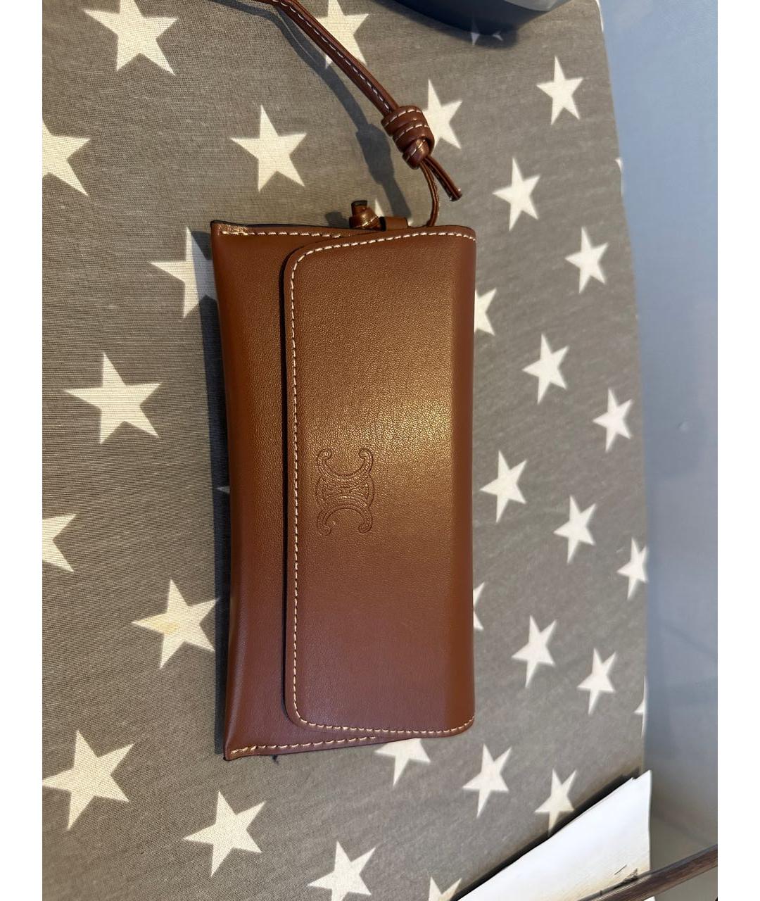 CELINE Коричневые пластиковые солнцезащитные очки, фото 4