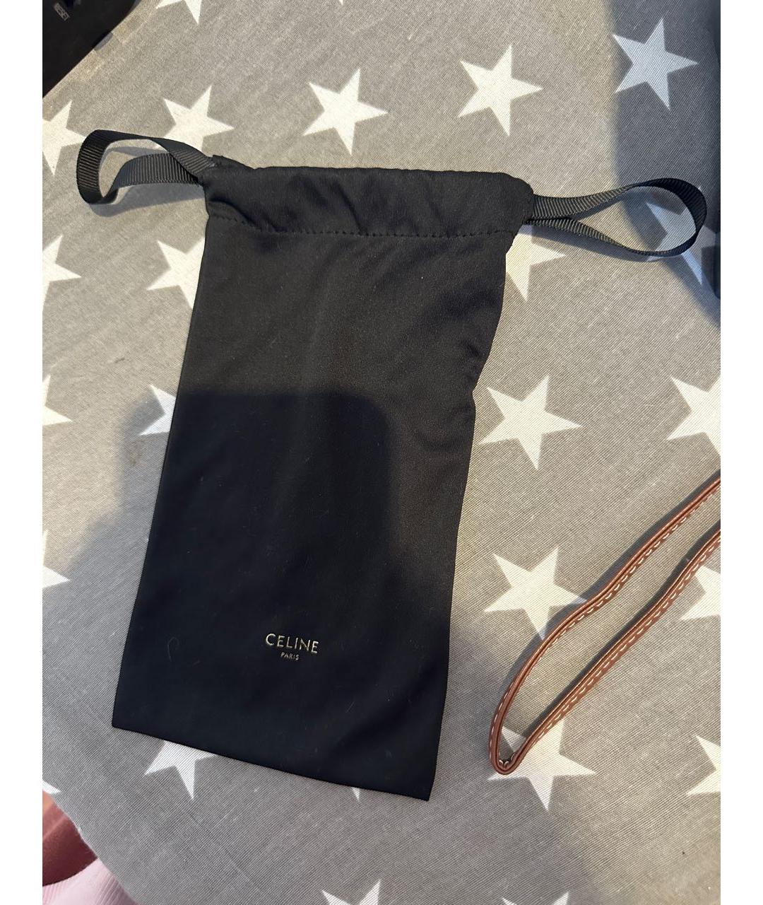 CELINE Коричневые пластиковые солнцезащитные очки, фото 5