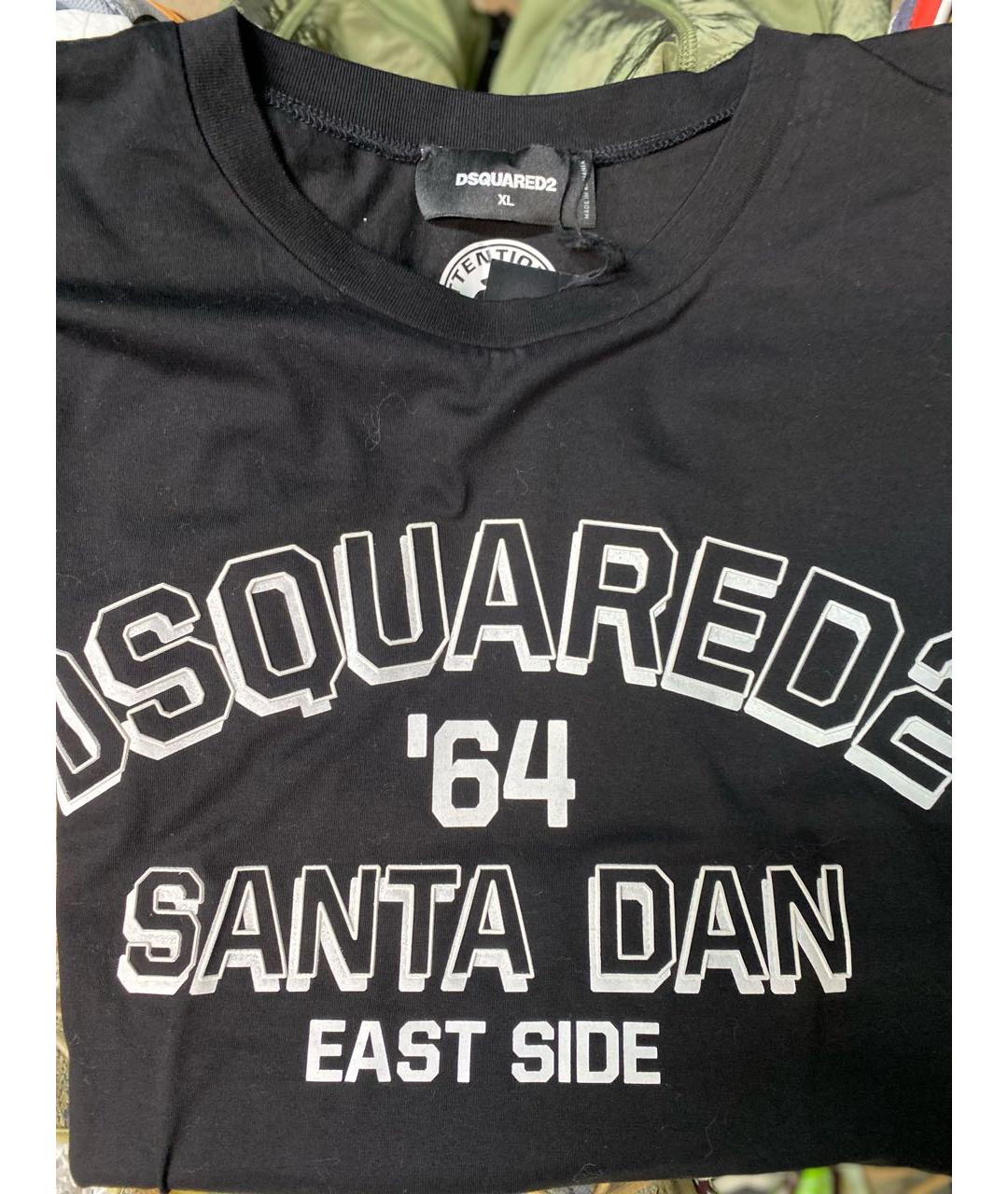 DSQUARED2 Черная хлопковая футболка, фото 3