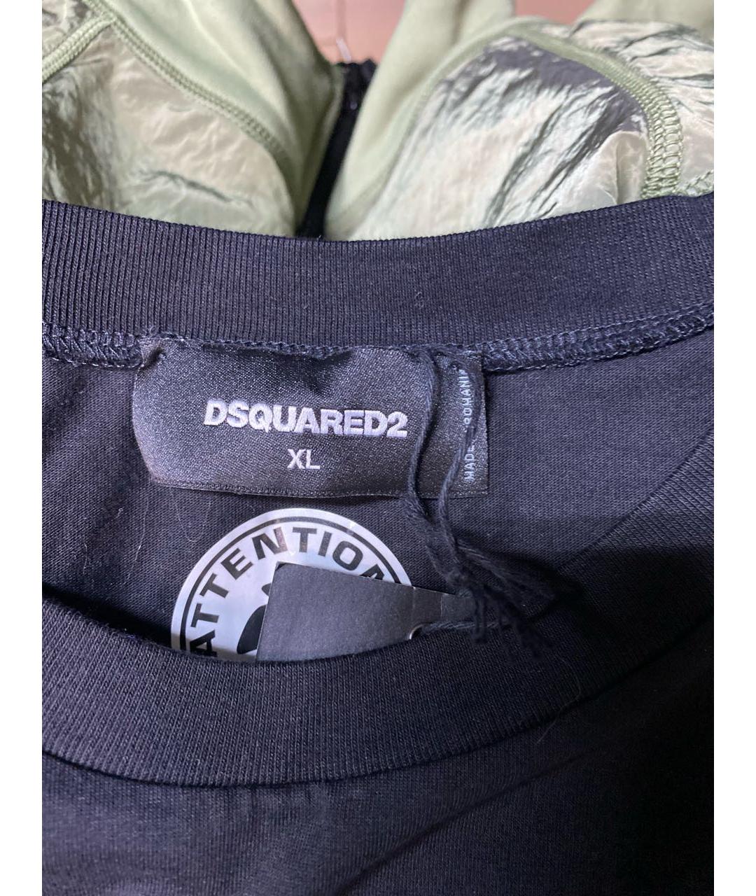 DSQUARED2 Черная хлопковая футболка, фото 4