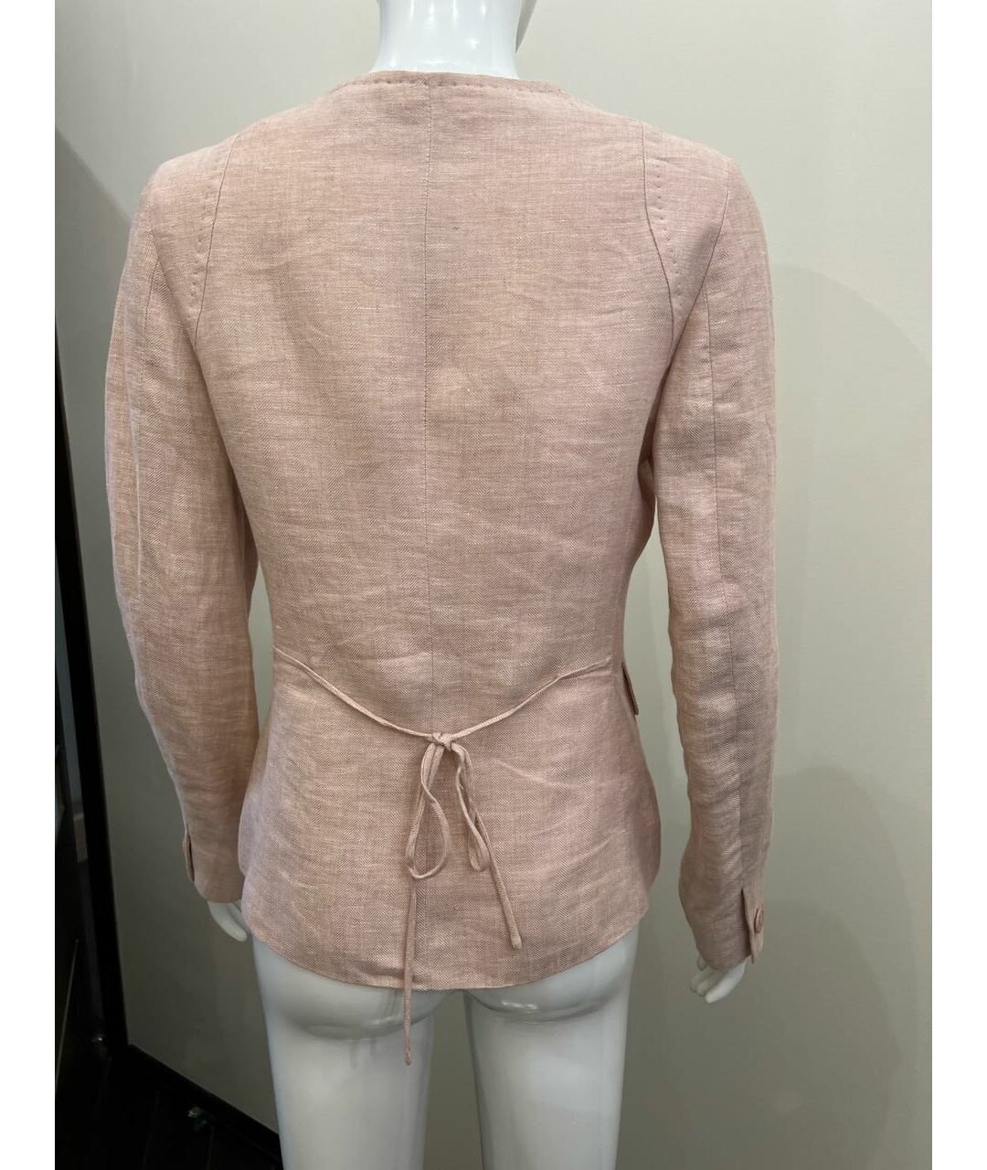 MAX MARA Розовый льняной жакет/пиджак, фото 2
