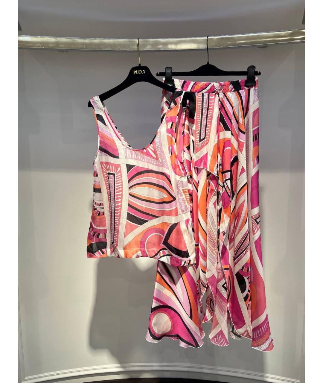 EMILIO PUCCI Мульти шелковая майка, фото 4