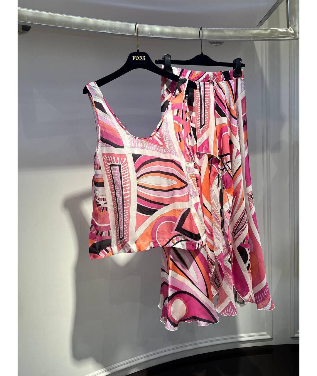 EMILIO PUCCI Мульти шелковая майка, фото 2