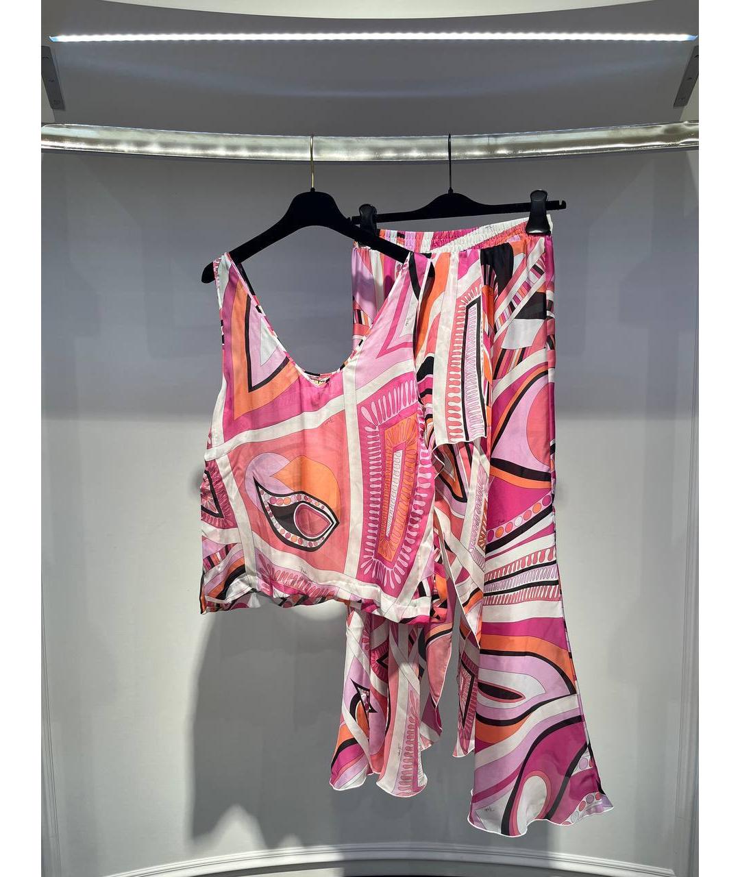 EMILIO PUCCI Мульти шелковая майка, фото 3