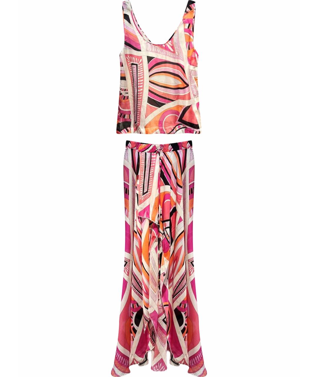 EMILIO PUCCI Мульти шелковая майка, фото 1