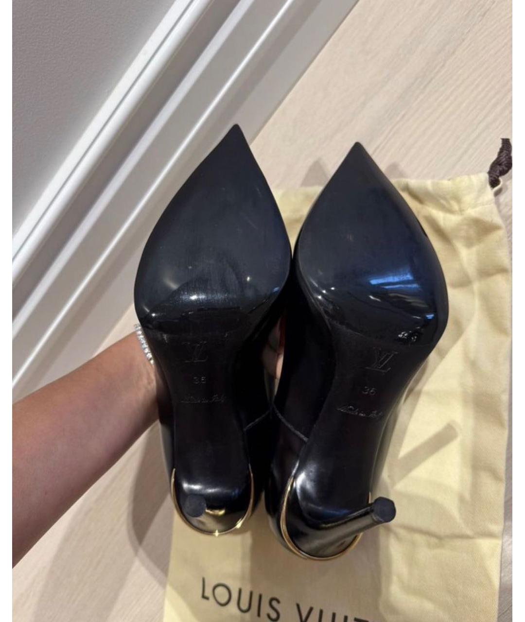 LOUIS VUITTON Черные кожаные туфли, фото 4