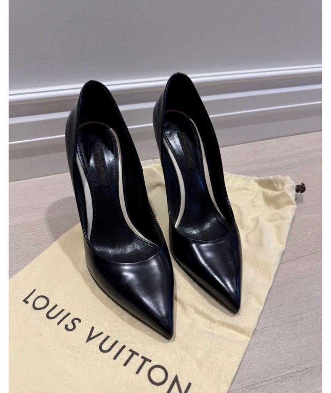 LOUIS VUITTON Черные кожаные туфли, фото 3