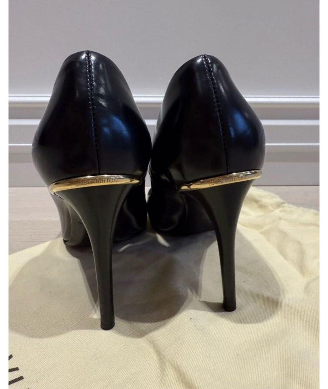 LOUIS VUITTON Черные кожаные туфли, фото 2