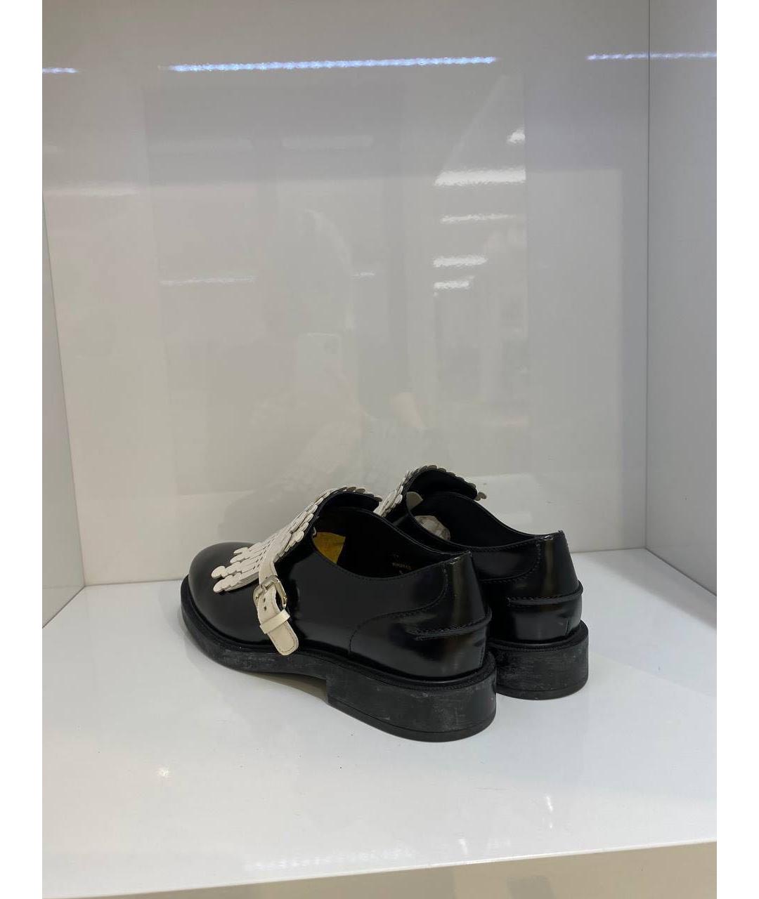 TOD'S Черные кожаные брогги и оксфорды, фото 3