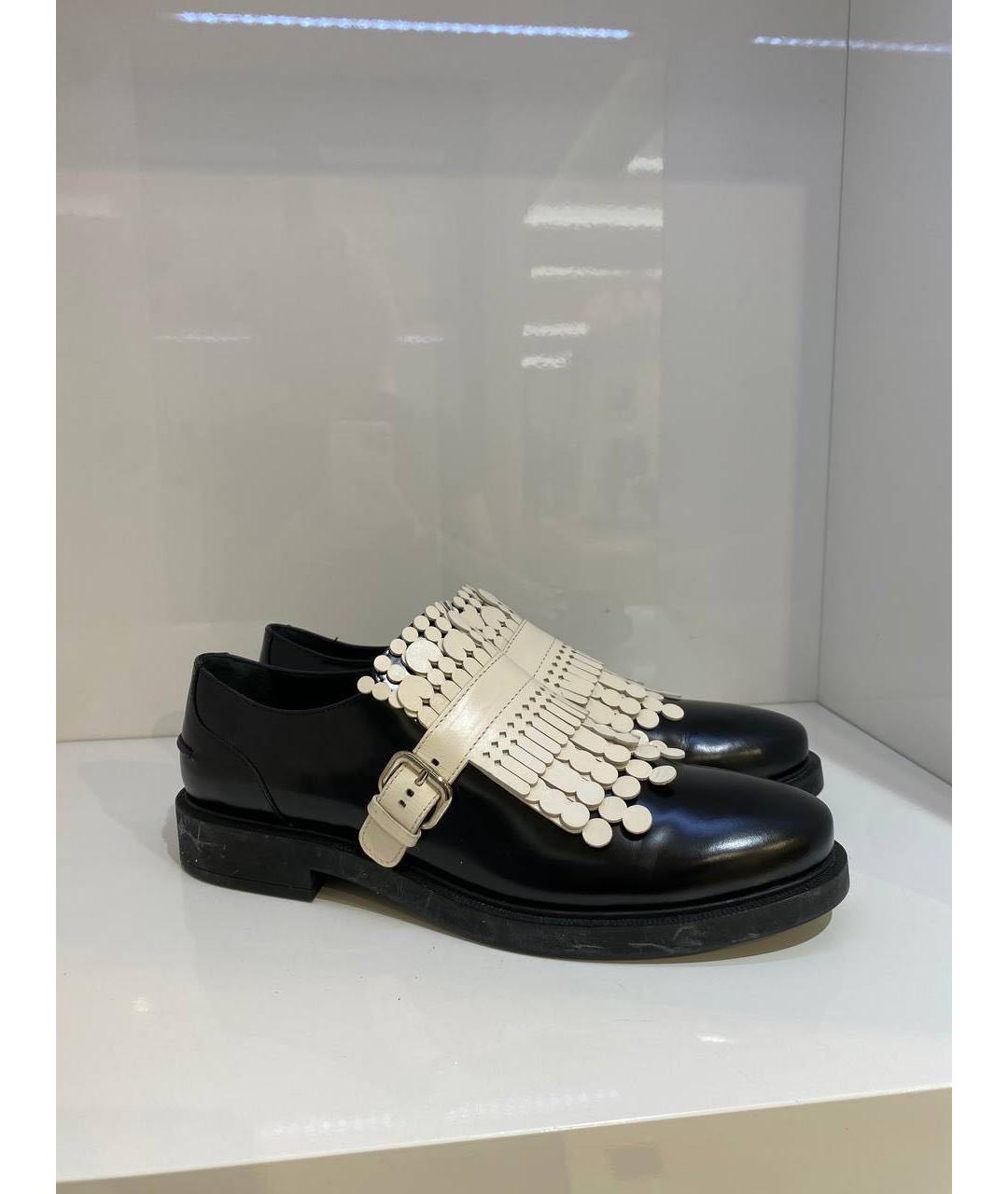 TOD'S Черные кожаные брогги и оксфорды, фото 4