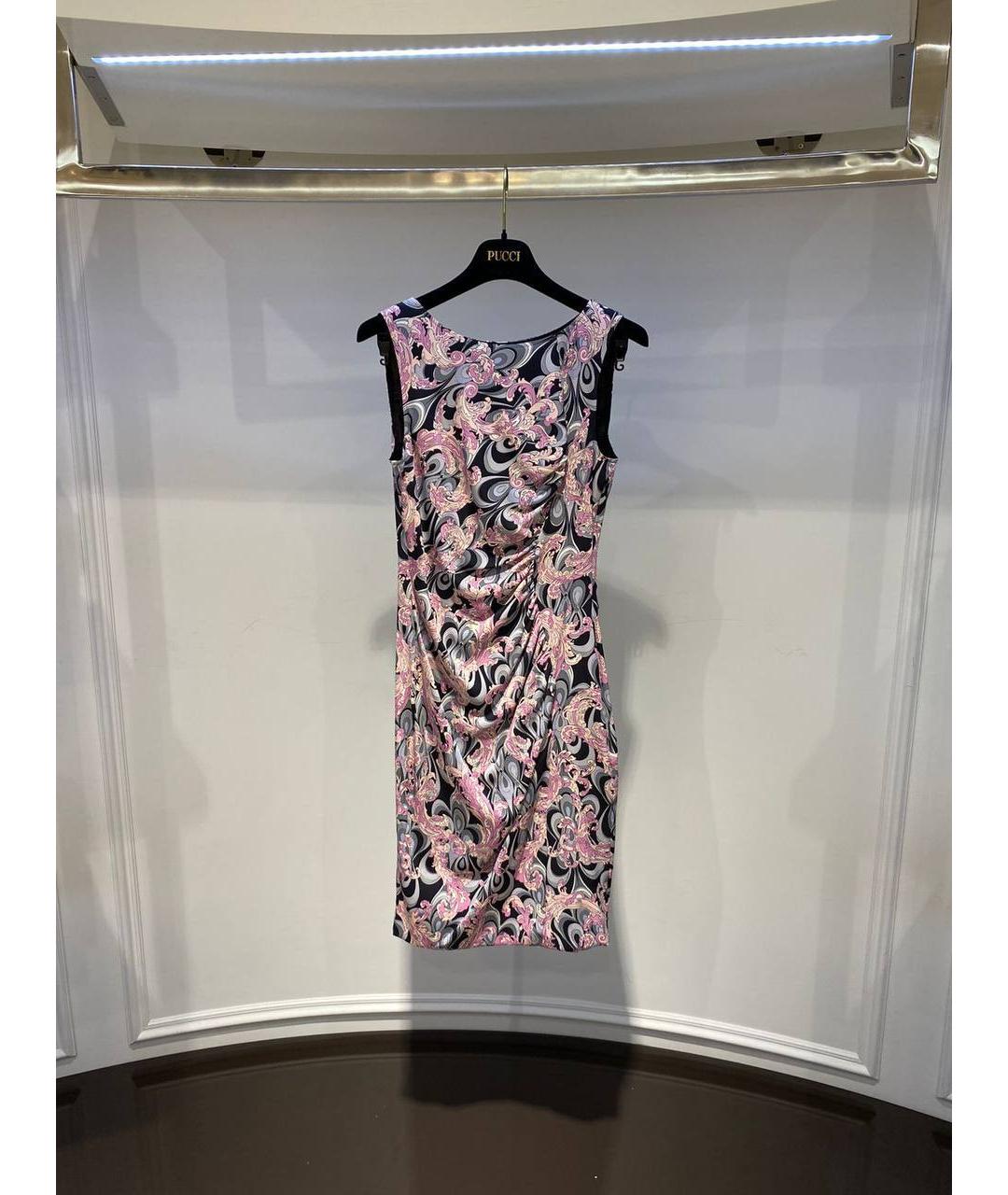 EMILIO PUCCI Мульти хлопковое повседневное платье, фото 4