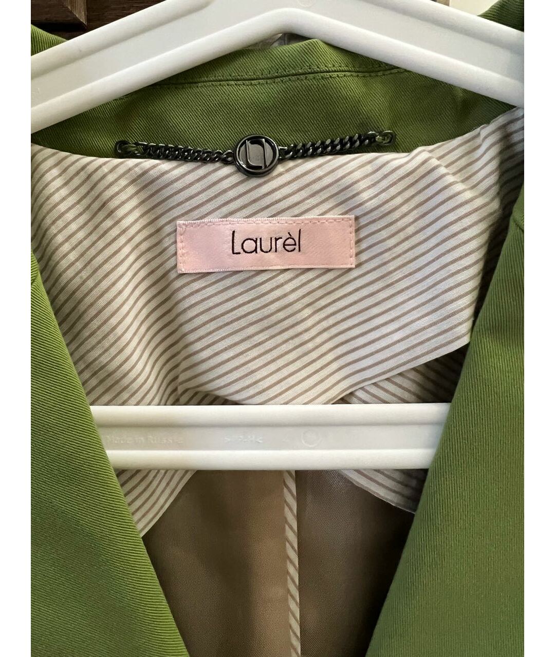LAUREL Зеленый хлопко-эластановый жакет/пиджак, фото 3