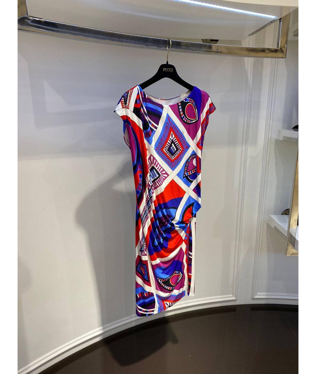 EMILIO PUCCI Мульти вискозное повседневное платье, фото 2