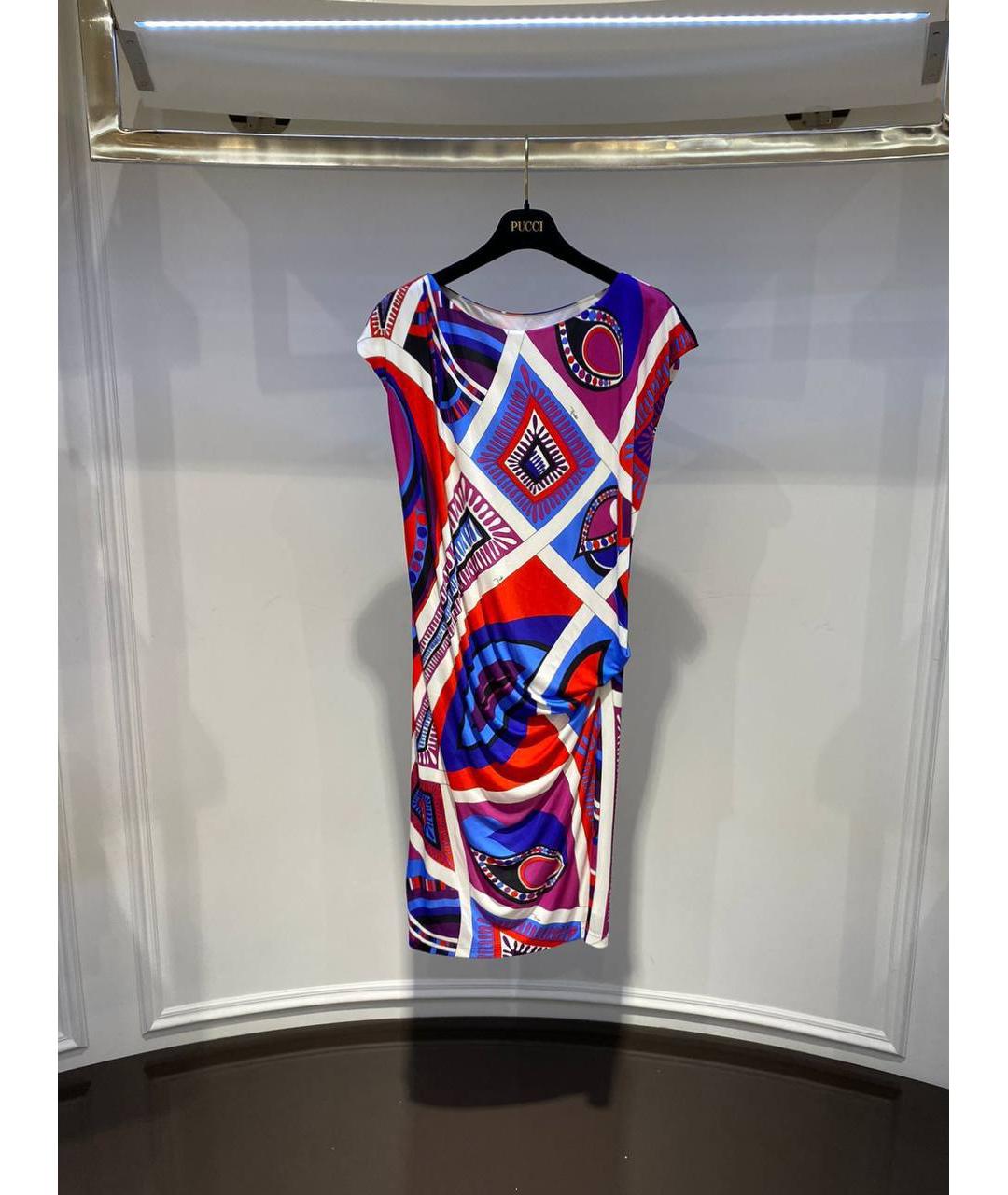 EMILIO PUCCI Мульти вискозное повседневное платье, фото 4