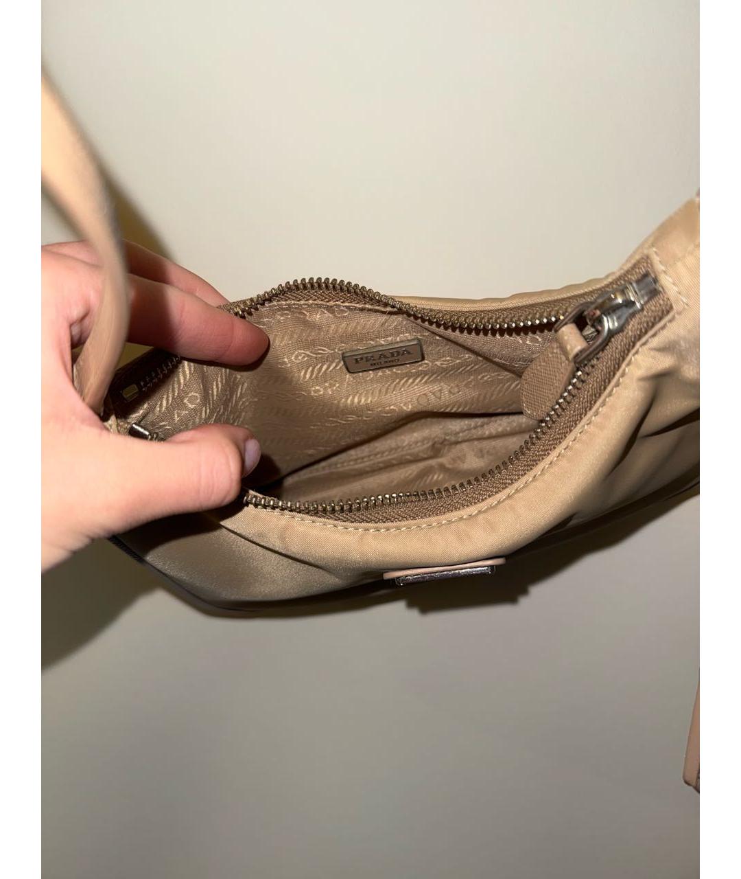 PRADA Бежевая сумка с короткими ручками, фото 4