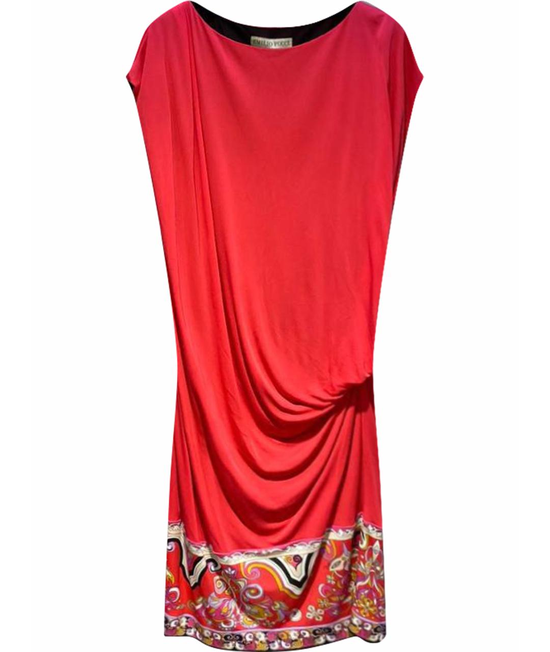 EMILIO PUCCI Красное вискозное платье, фото 1