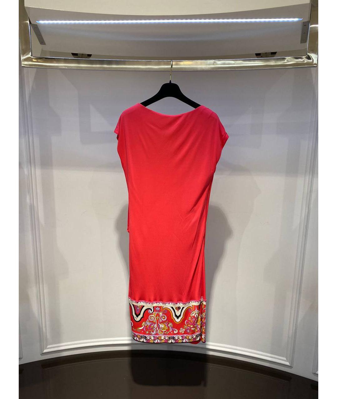 EMILIO PUCCI Красное вискозное платье, фото 3