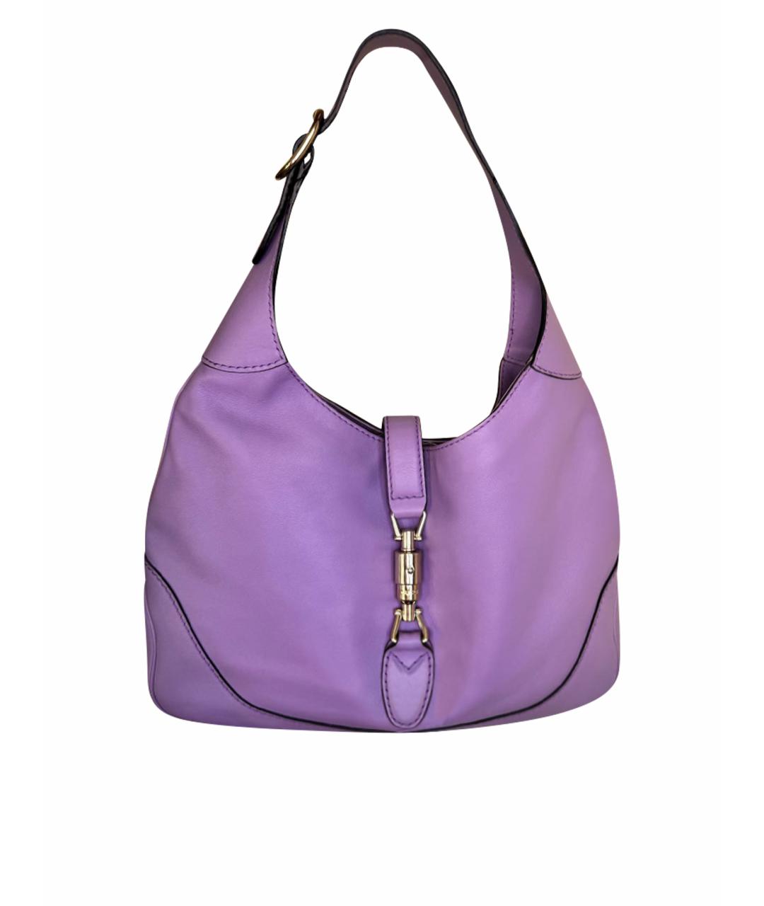 GUCCI Фиолетовая кожаная сумка через плечо, фото 1