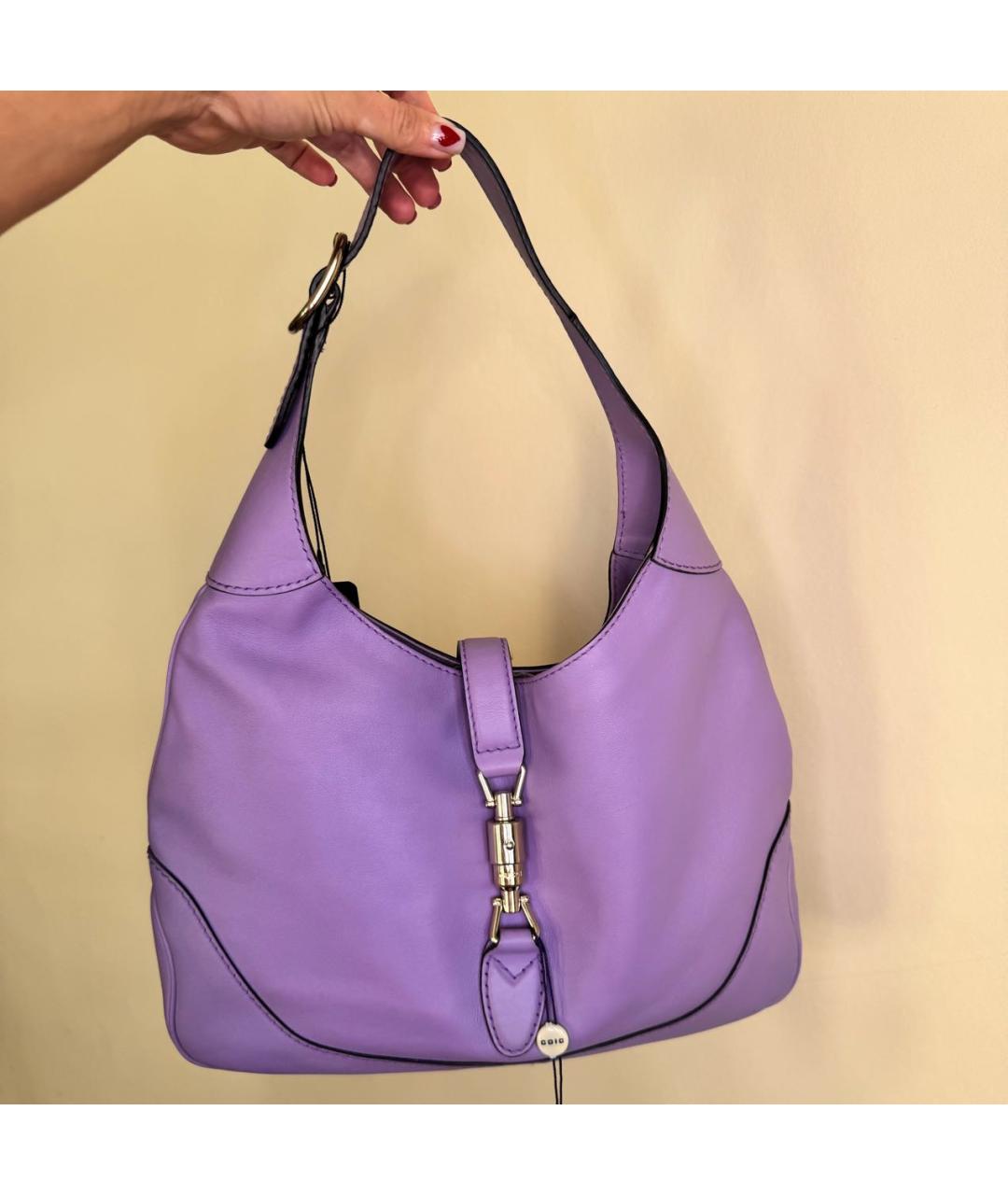 GUCCI Фиолетовая кожаная сумка через плечо, фото 6