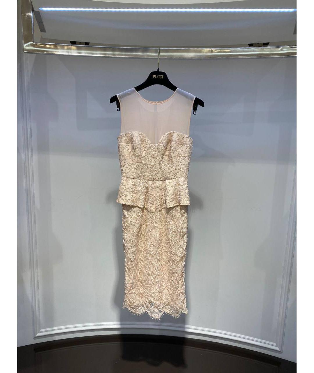 EMILIO PUCCI Бежевое шелковое вечернее платье, фото 4