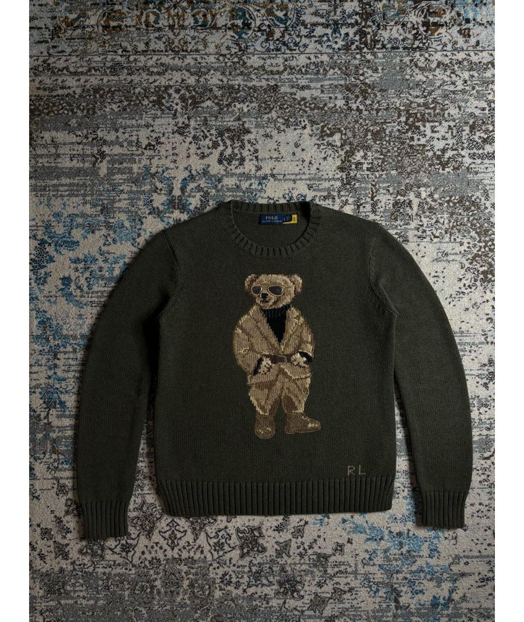 POLO RALPH LAUREN Хаки хлопковый джемпер / свитер, фото 9