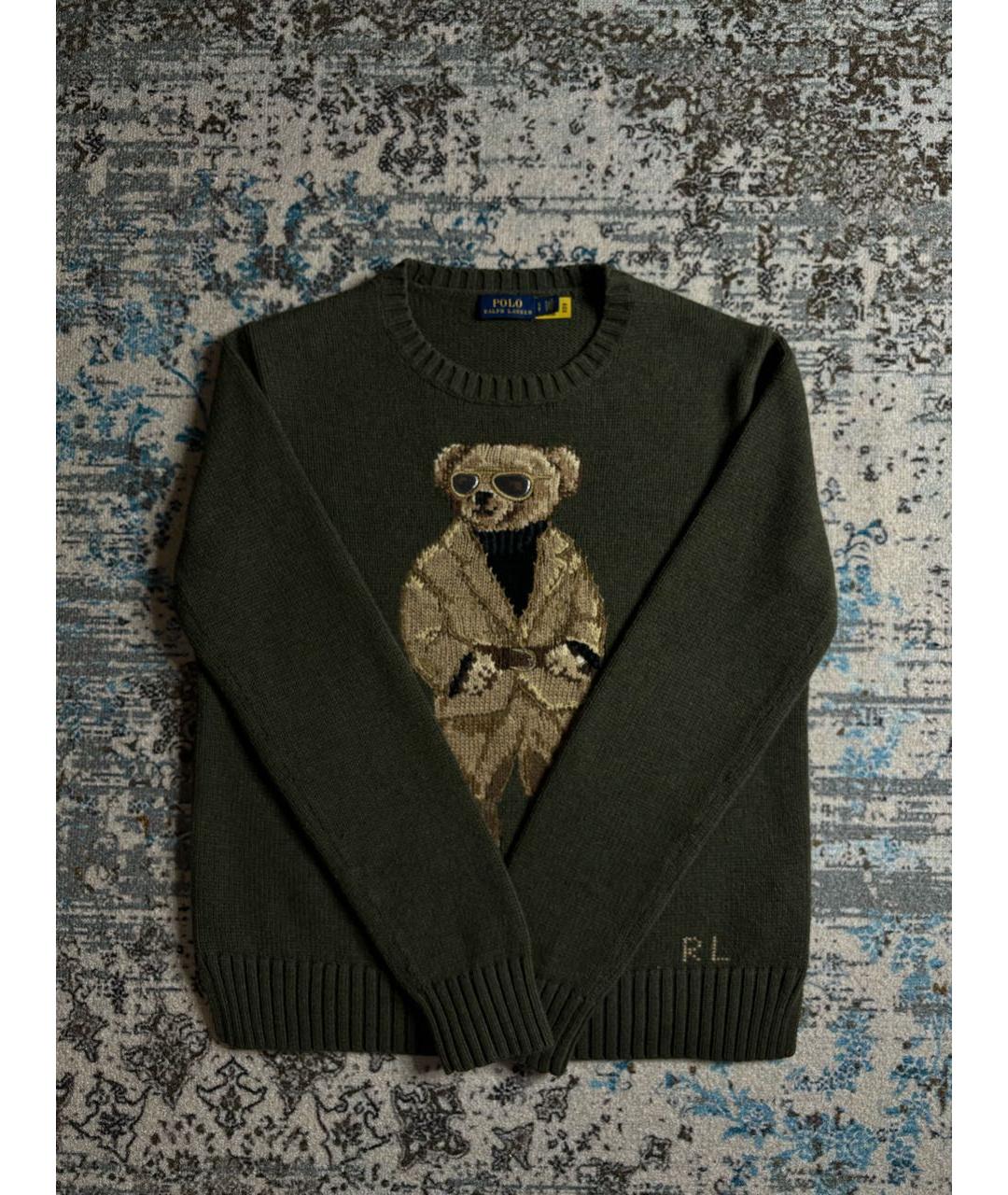 POLO RALPH LAUREN Хаки хлопковый джемпер / свитер, фото 5