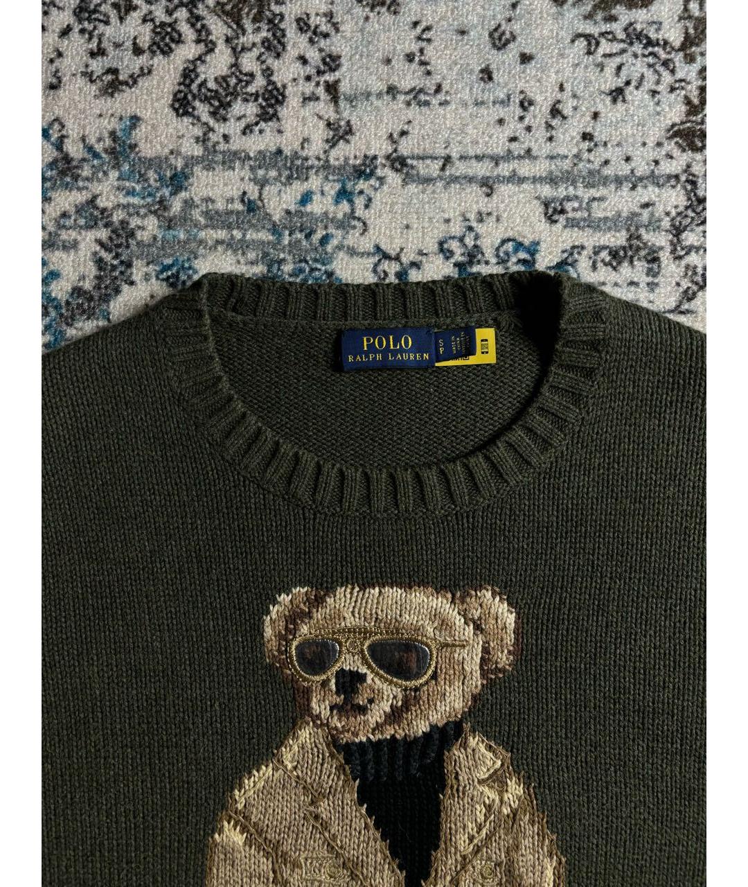 POLO RALPH LAUREN Хаки хлопковый джемпер / свитер, фото 3