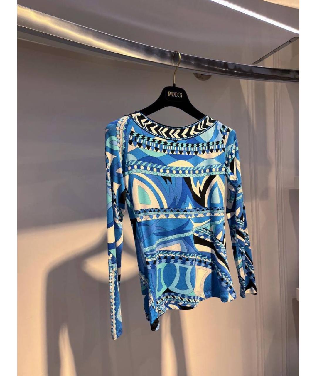 EMILIO PUCCI Голубая хлопковая водолазка, фото 2