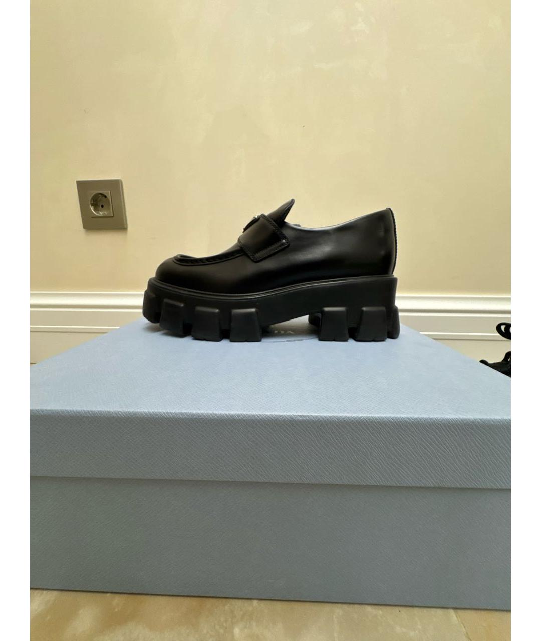 PRADA Черные кожаные лоферы, фото 8