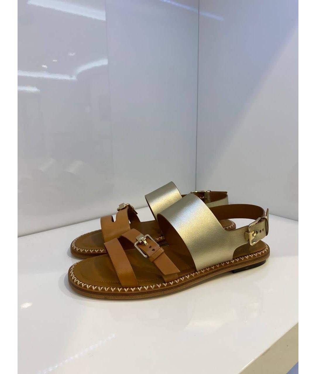 TOD'S Коричневые кожаные сандалии, фото 3