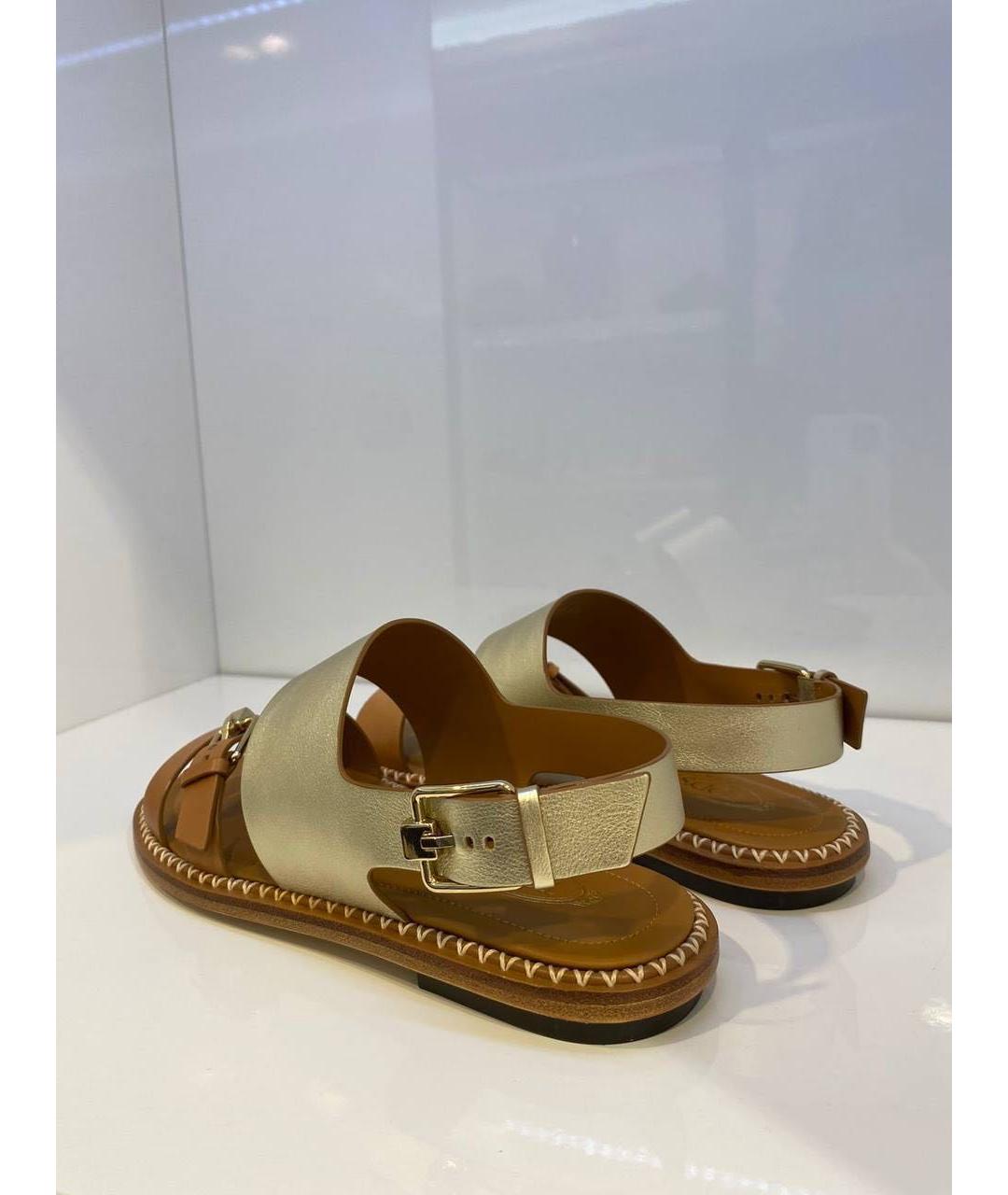 TOD'S Коричневые кожаные сандалии, фото 2