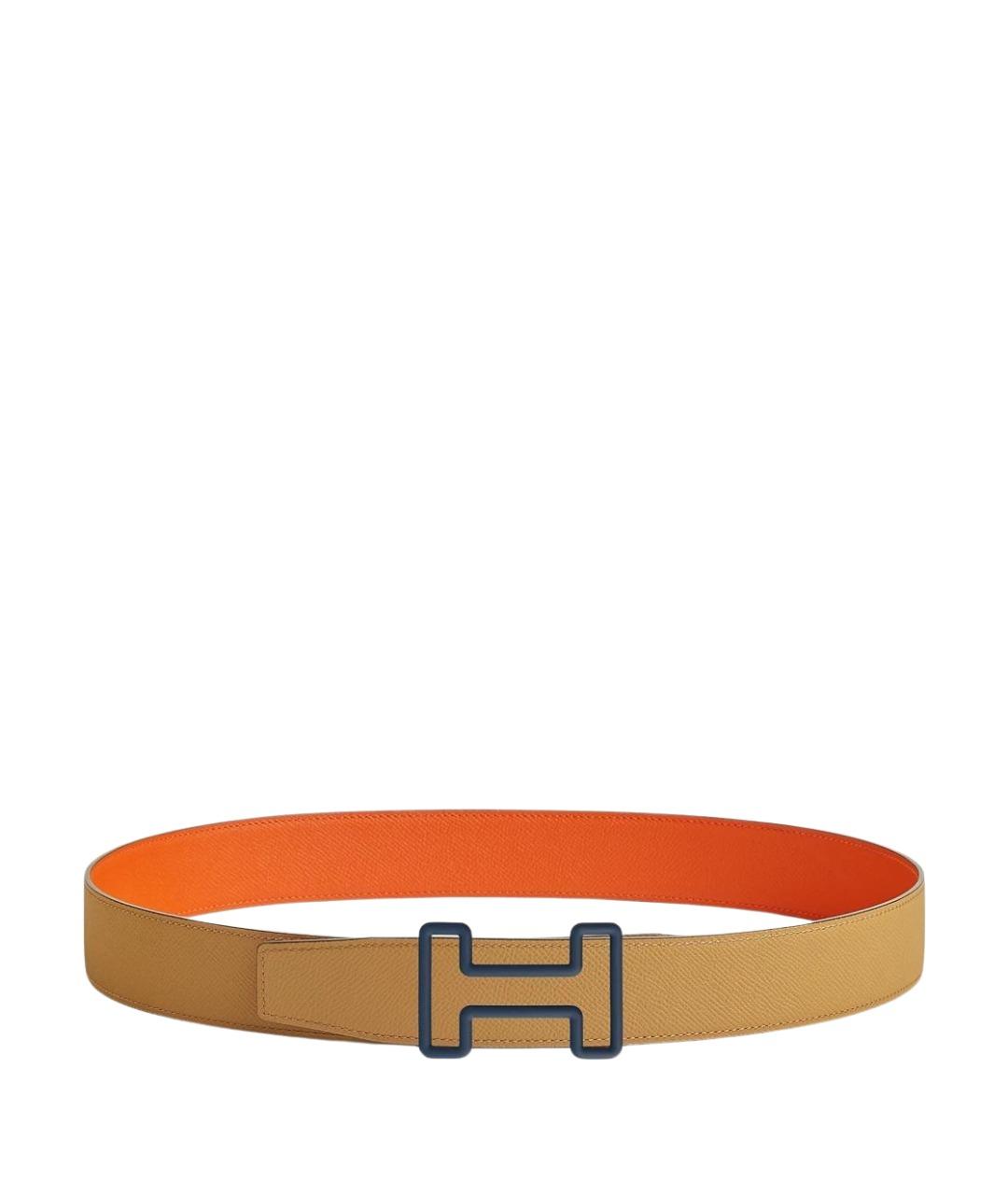 HERMES Бежевый кожаный ремень, фото 1