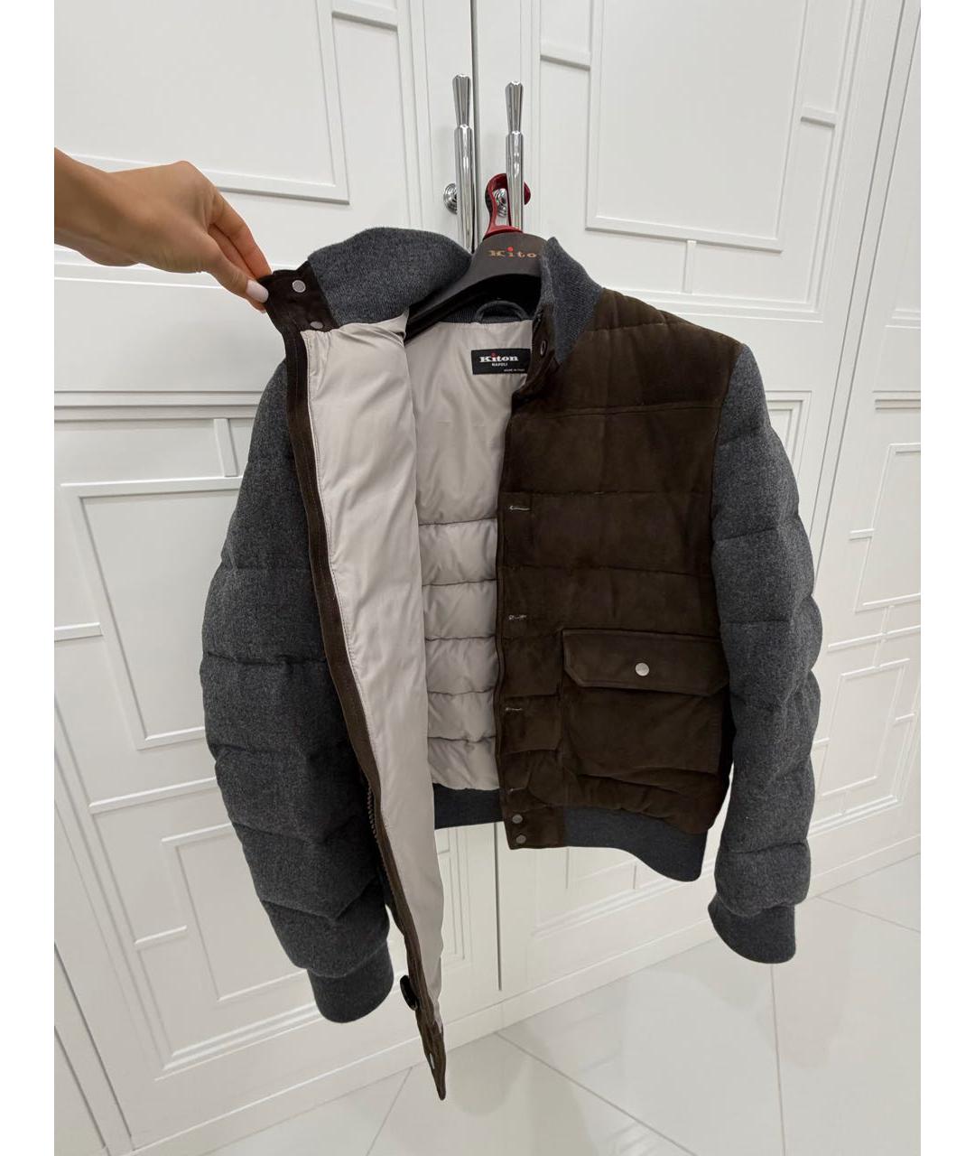 KITON Коричневая куртка, фото 3