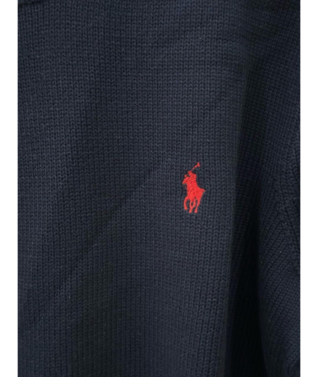 POLO RALPH LAUREN Темно-синий хлопковый джемпер / свитер, фото 4
