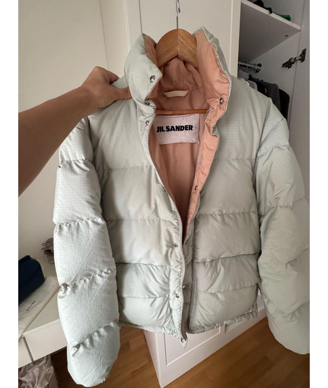 JIL SANDER Серый полиамидовый пуховик, фото 3